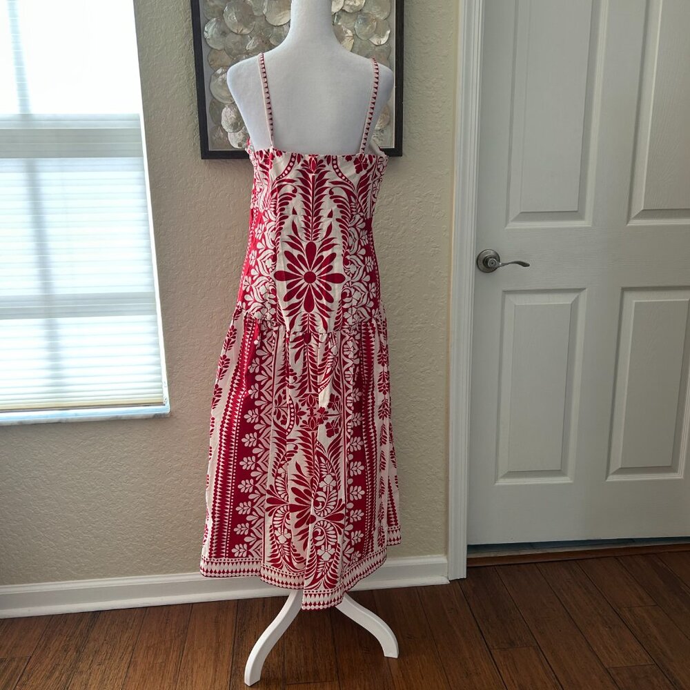 Francesca's Red & White Midi Dress - Picture 7 of 7